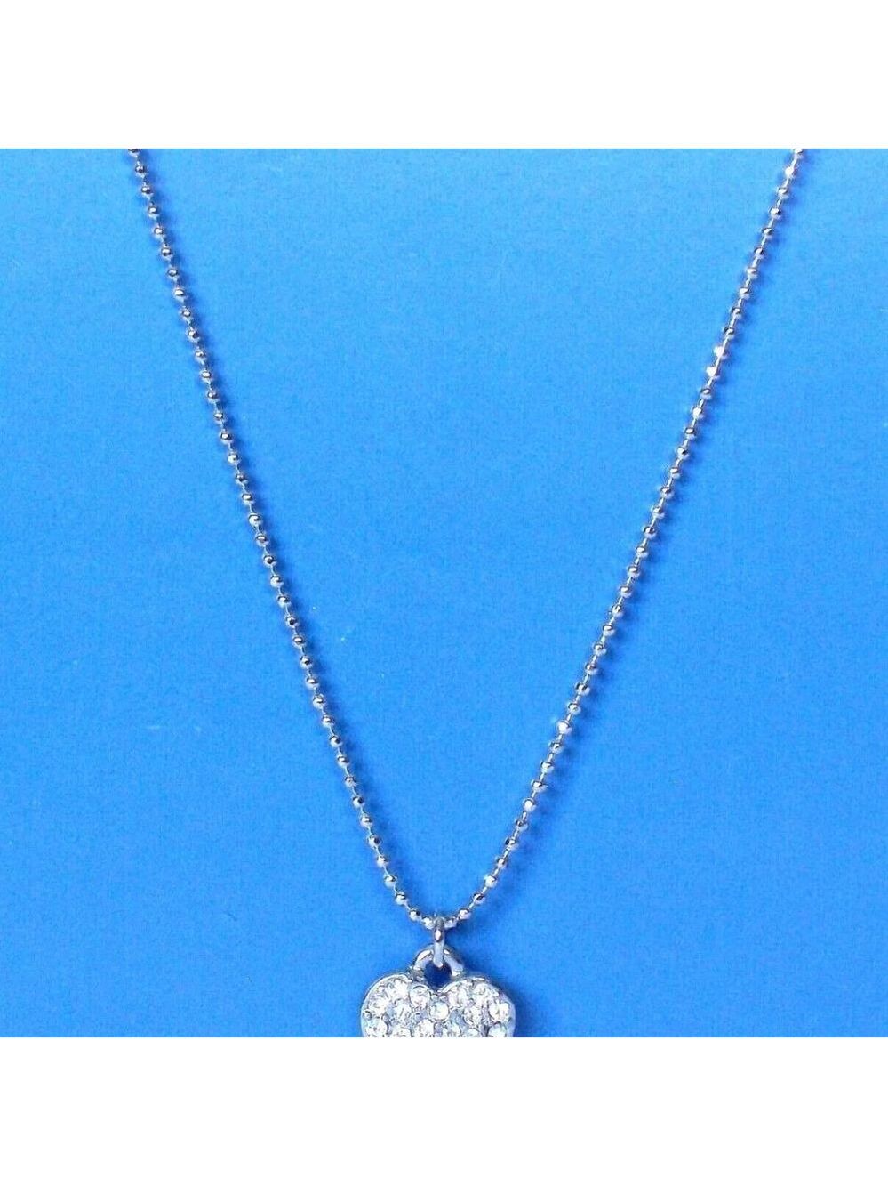 Lia Sophia "LITTLE BIT HEART" Necklace, 16-19", Cut Crystals, NWOT - Picture 3 of 4